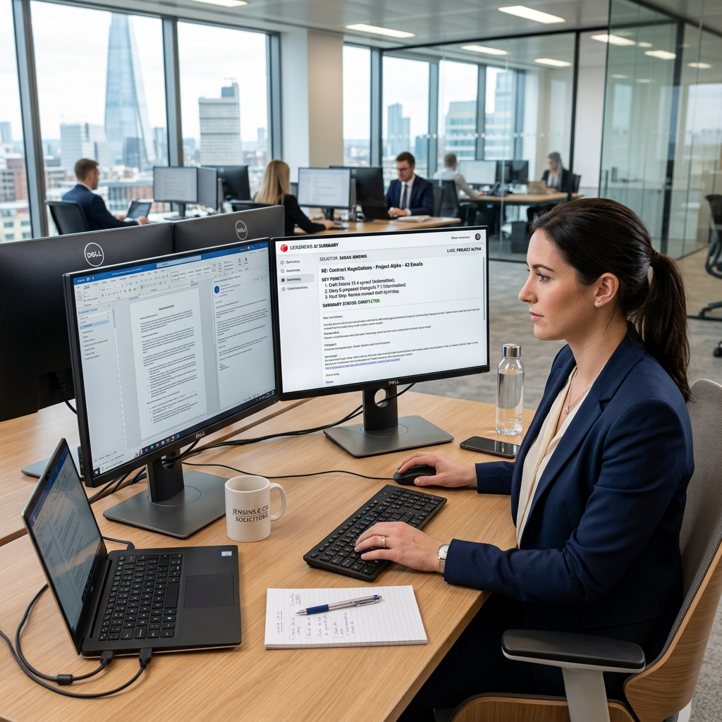 Solicitor using AI to summarise long email threads